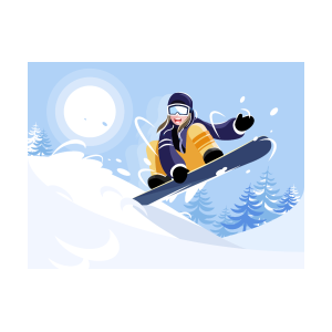 استیکر snowboard هیجان انگیز | مجموعه ای از استیکر و تابلوی شخصیت ها و رشته های ورزشی مختلف و اسکی | کلی طرح واس اسکی بازا داریم سر بزن