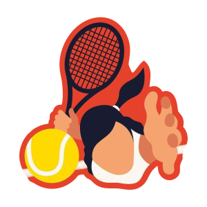 استیکر خانم تنیسور | استیکو مجموعه ای از استیکر و تابلوی شخصیت ها و رشته های ورزشی مختلف | کلی طرح از Tennis داریم بهمون سر بزن