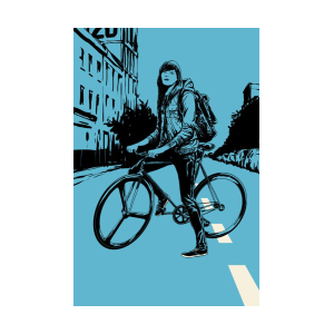 استیکر خانم دوچرخه سوار | استیکو مجموعه ای از استیکر و تابلوی شخصیت ها و رشته های ورزشی مختلف | کلی طرح از دوچرخه سواری داریم بهمون سر بزن