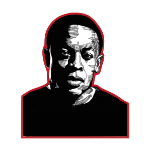 استیکر Dr Dre بی اعصاب | برچسب رپر ها و آهنگساز های هیپ هاپ جهان مناسب برای لپ تاپ ماشین گوشی موتور و .... | به دنیای چاپی HIPHOP قدم بزار