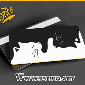استیکر ( برچسب) کارتی Yin Yang گربه ای مناسب برای انواع کارتی بانکی و مترو | کلی طرح خفن از حیوانات داریم طرح دلخواهتم می تونی چاپ کنی