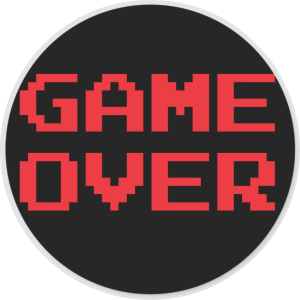 استیکر GAME OVER داداش | مجموعه ای از استیکر (برچسب) و تابلوهای Gaming و بازی های نوستالژیک و جدید | دنیایی از محصولات چاپی مخصوص گیمر ها
